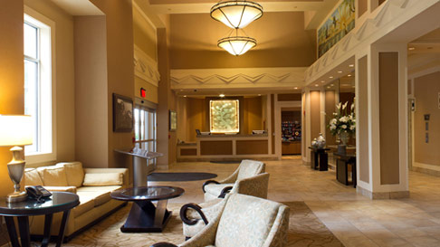 Hollywood Casino Hotel Bangor's luxurious lobby
