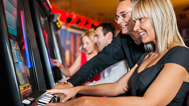 Couple at Slot Machine
